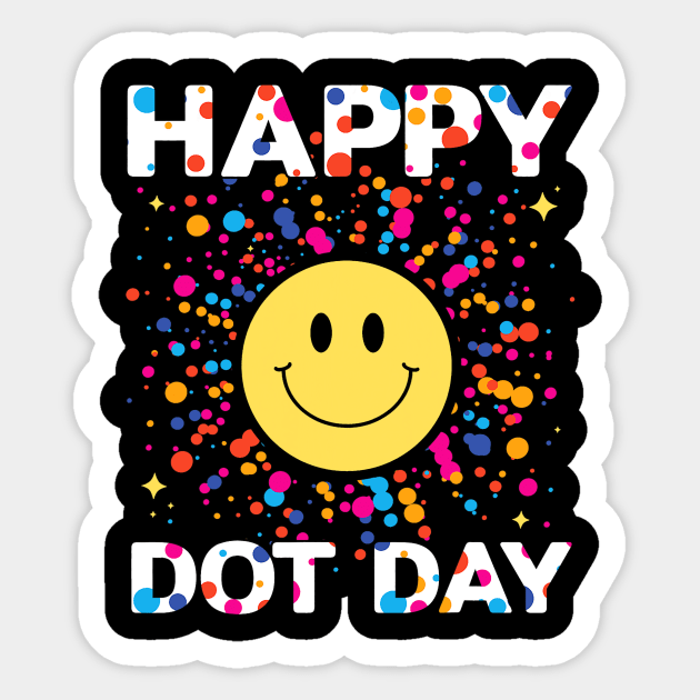 Happy Dot Day Colorful Rainbow Polka Dot Boys Girls Sticker by everetto